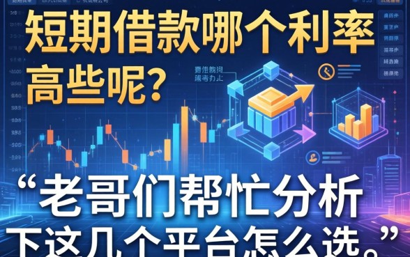 短期借款哪个利率高些呢?老哥们帮忙分析下这几个平台怎么选
