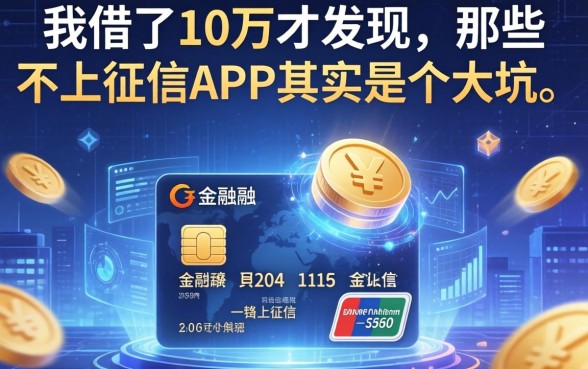 我借了10万才发现，那些不上征信的APP其实是个大坑