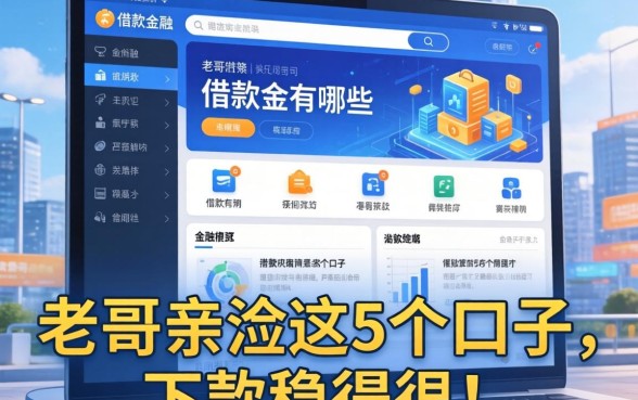大型的借款软件有哪些？老哥亲测这5个口子，下款稳得很！