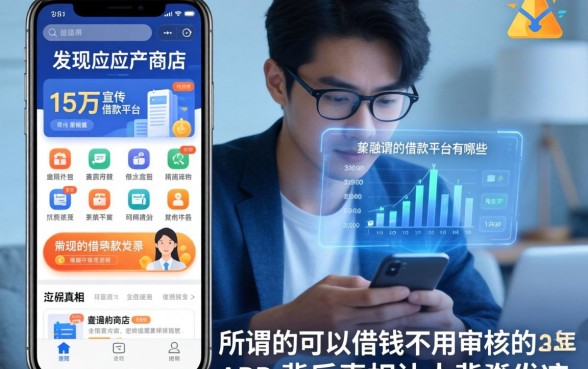 我翻遍了手机应用商店,发现那些宣传15万的借款平台有哪些,和所谓的可以借钱不用审核的app,背后真相让人背脊发凉