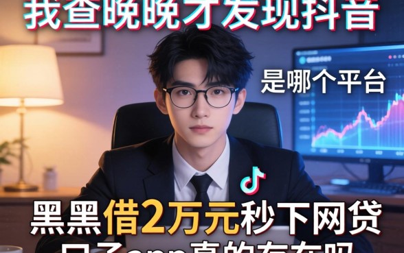 我查了一晚上才发现抖音的借款是哪个平台，黑户借2万元秒下网贷口子app真的存在吗