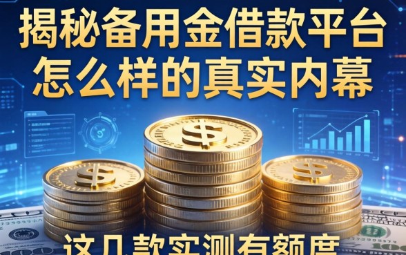 揭秘备用金借款平台怎么样的真实内幕，这几款实测有额度