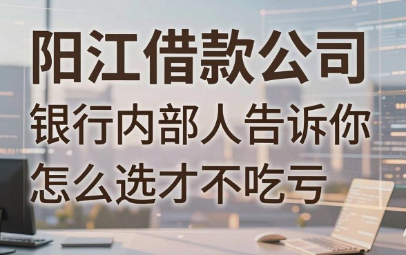 阳江借款公司有哪些?银行内部人告诉你怎么选才不吃亏