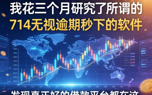 我花三个月研究了所谓的714无视逾期秒下的软件,发现真正好的借款平台都在这
