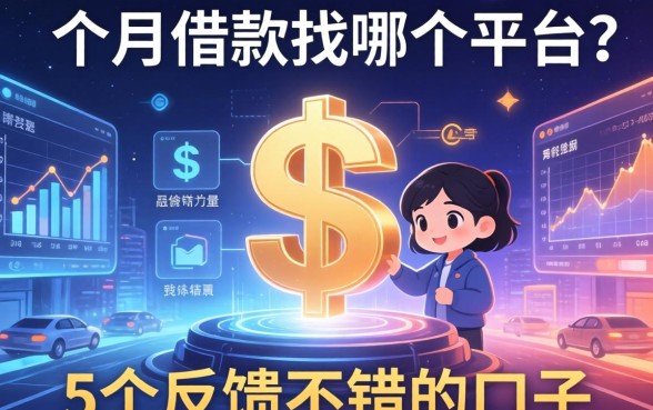 1个月借款找哪个平台？整理了5个反馈不错的口子