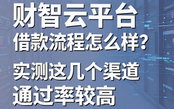 财智云平台借款流程怎么样？实测这几个渠道通过率较高