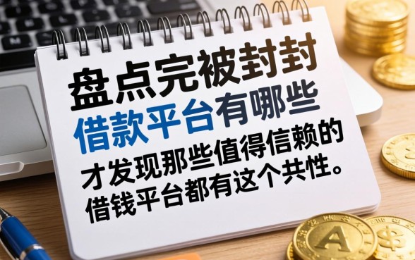 我盘点完被封的借款平台有哪些，才发现那些值得信赖的借钱平台都有这个共性