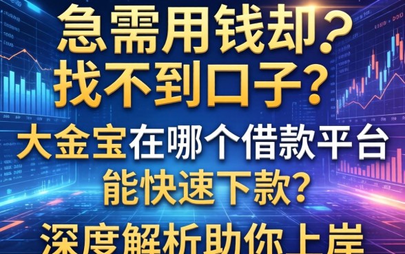 急需用钱却找不到口子？大金宝在哪个借款平台能快速下款？深度解析助你上岸