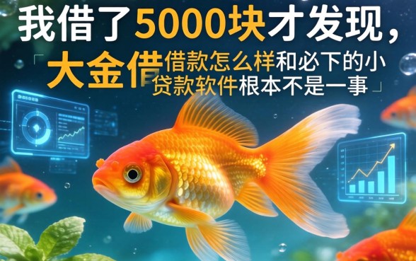 我借了5000块才发现，大金鱼借款怎么样和必下的小额贷款软件根本不是一回事