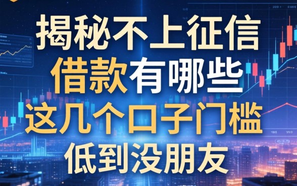 揭秘不上征信的借款有哪些，这几个口子门槛低到没朋友