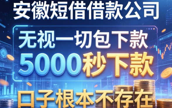 我翻遍了安徽短借借款公司有哪些，发现无视一切包下款5000秒下款的口子根本不存在