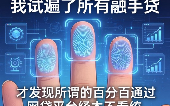 我试遍了所有手指，才发现所谓的百分百通过网贷平台根本不看指纹