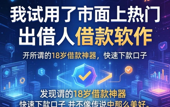 我试用了市面上热门的出借人借款软件,发现所谓的18岁借款神器快速下款口子并不像传说中那么美好