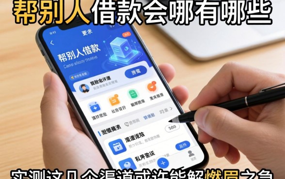 帮别人借款的软件有哪些？实测这几个渠道或许能解燃眉之急