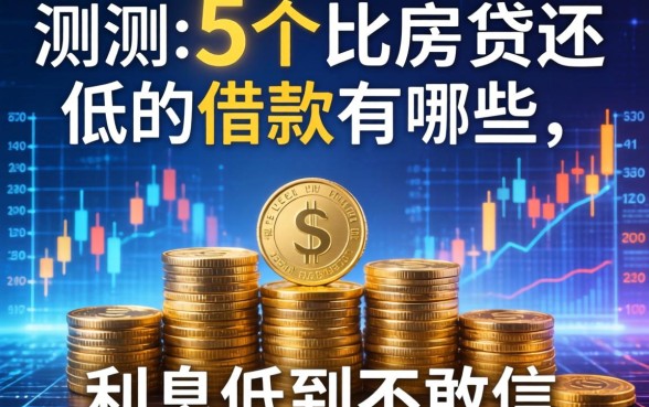 实测这5个比房贷还低的借款有哪些，利息低到不敢信