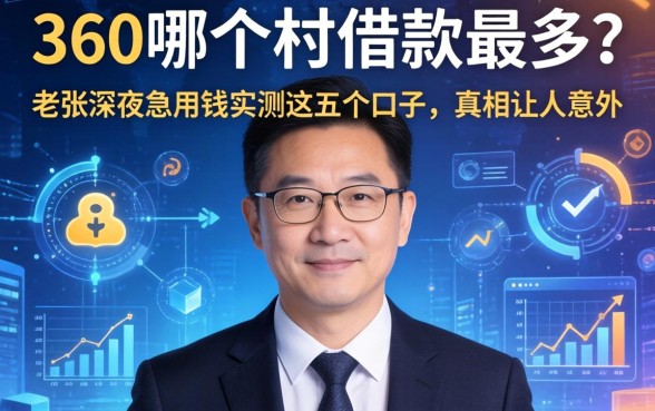 360哪个村借款最多？老张深夜急用钱实测这五个口子，真相让人意外