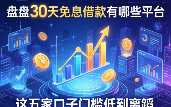盘点30天免息的借款有哪些平台,这五家口子门槛低到离谱
