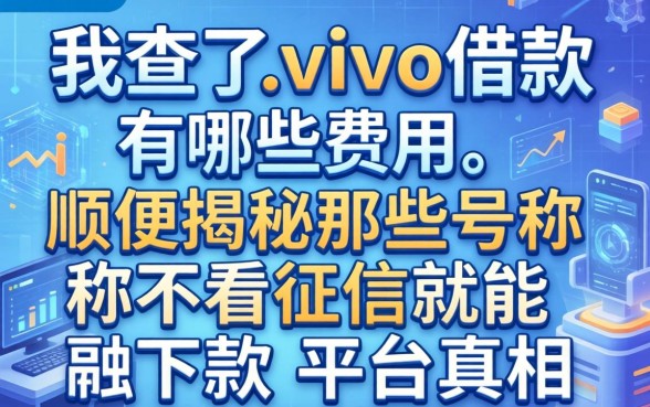 我查了vivo借款有哪些费用，顺便揭秘那些号称不看征信就能下款的平台真相