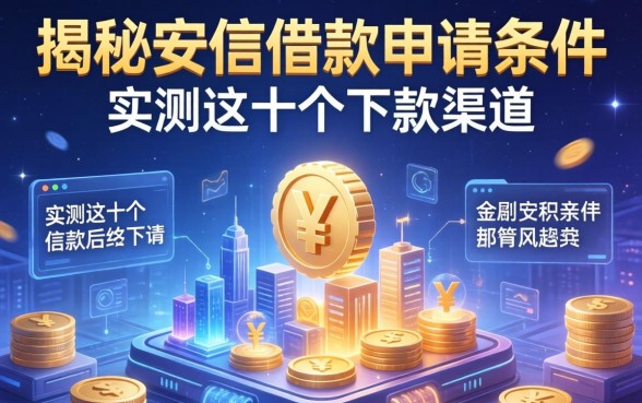揭秘安信借款申请条件有哪些,实测这十个下款渠道