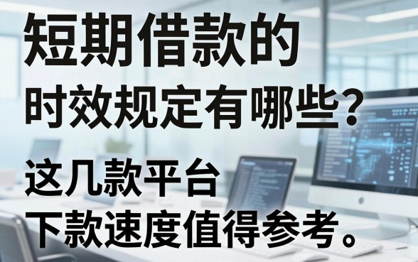 短期借款的时效规定有哪些?这几款平台下款速度值得参考