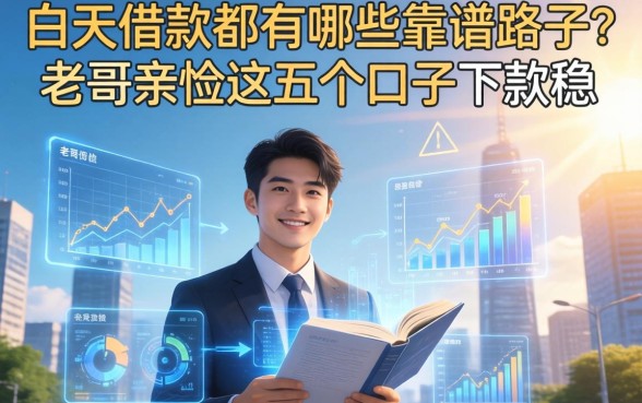 白天借款都有哪些靠谱路子?老哥亲测这五个口子下款稳