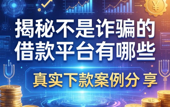 揭秘不是诈骗的借款平台有哪些:真实下款案例分享