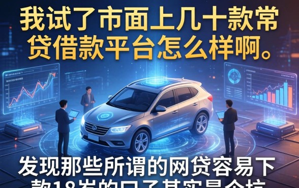 我试了市面上几十款常贷借款平台怎么样啊，发现那些所谓的网贷容易下款18岁的口子其实是个坑