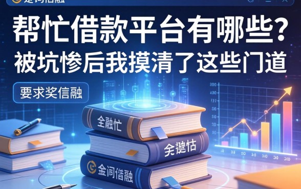 帮忙借款的平台有哪些？被坑惨后我摸清了这些门道
