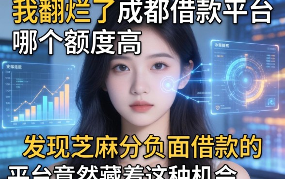 我翻烂了成都借款平台哪个额度高，发现芝麻分负面借款的平台竟然藏着这种机会