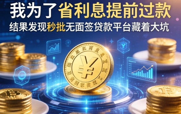 我为了省利息提前还款，结果发现秒批无面签贷款平台藏着大坑