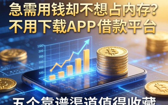 急需用钱却不想占内存？不用下载app的借款平台有哪些？这五个靠谱渠道值得收藏