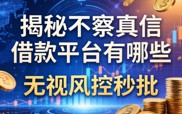揭秘不察真信的借款平台有哪些，无视风控秒批