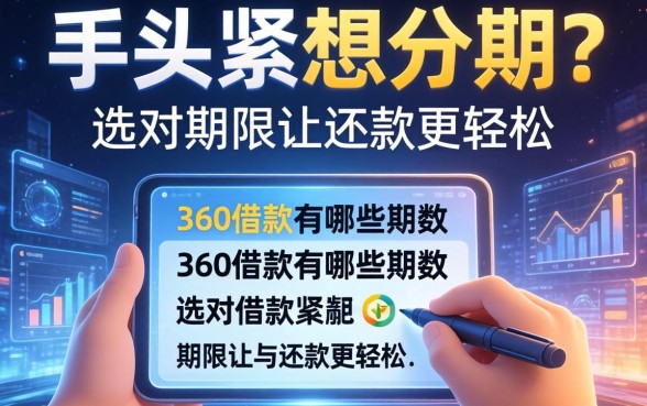 手头紧想分期？360借款有哪些期数？选对期限让还款更轻松
