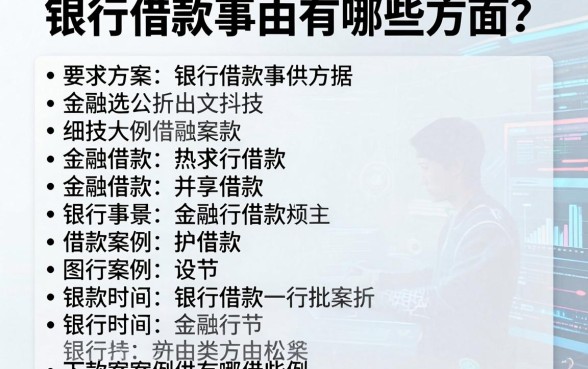 银行借款事由有哪些方面？整理了十个下款案例供参考