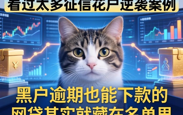我看过太多征信花户逆袭的案例，黑户逾期也能下款的网贷其实就藏在名单里