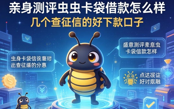 亲身测评虫虫卡袋借款怎么样，分享几个不查征信的好下款口子
