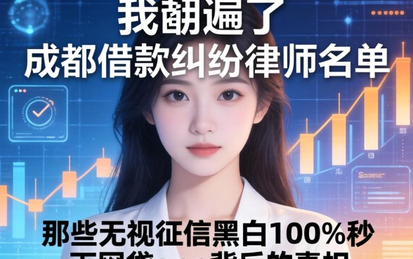我翻遍了成都借款纠纷律师名单，发现那些无视征信黑白100%秒下网贷app背后的真相