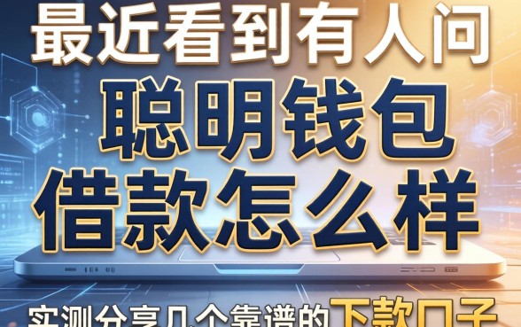 最近看到有人问聪明钱包借款怎么样,实测分享几个靠谱的下款口子