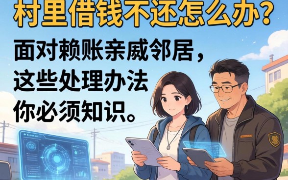 村里借钱不还怎么办？面对赖账亲戚邻居，这些处理办法你必须知道