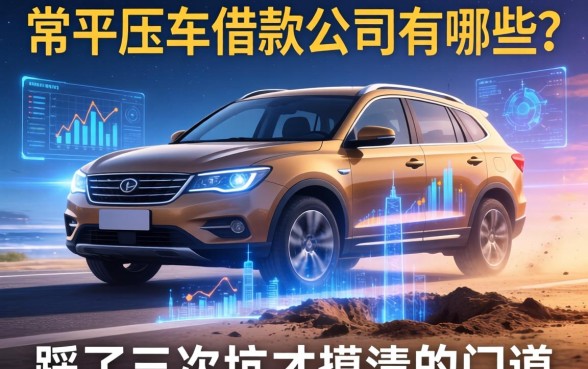 常平压车借款公司有哪些？我踩了三次坑才摸清的门道