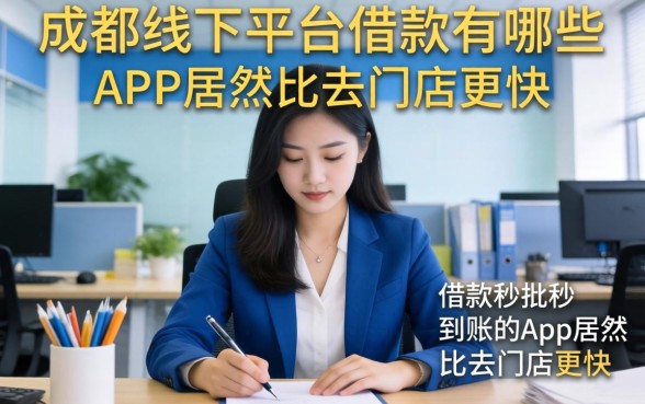 我整理了成都线下平台借款有哪些,发现借款秒批秒到账的app居然比去门店更快