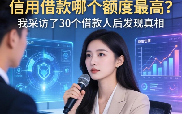 信用借款哪个额度最高？我采访了30个借款人后发现真相