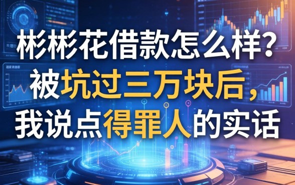 彬彬花借款怎么样？被坑过三万块后，我说点得罪人的实话