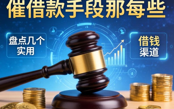 催借款的法律手段有哪些?盘点几个实用的借钱渠道