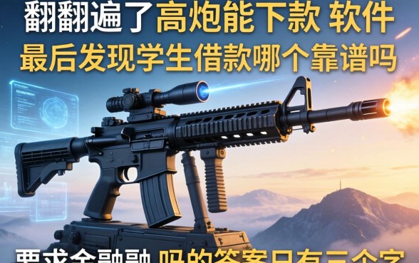 我翻遍了高炮能下款的软件，最后发现学生借款哪个靠谱吗的答案只有三个字