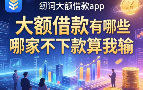 大额借款app有哪些，这几家不下款算我输