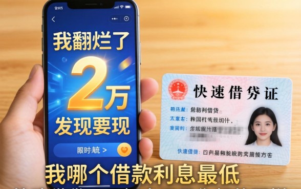 我翻烂了2万哪个借款利息最低，发现手机和身份证快速借钱口子根本不是你想的那样