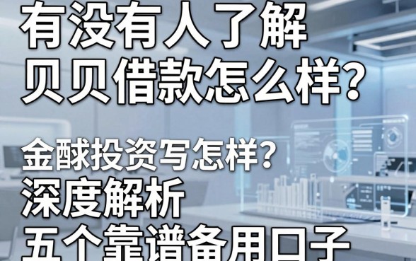 有没有人了解贝贝借款怎么样?深度解析及五个靠谱备用口子推荐
