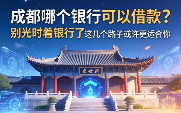 成都哪个银行可以借款？别光盯着银行了，这几个路子或许更适合你