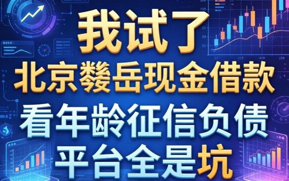 我试了北京瓴岳现金借款,发现不看年龄征信负债的平台全是坑